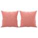 Perne decorative, 2 buc., roz, 40x40 cm, catifea - WALTI WALTI