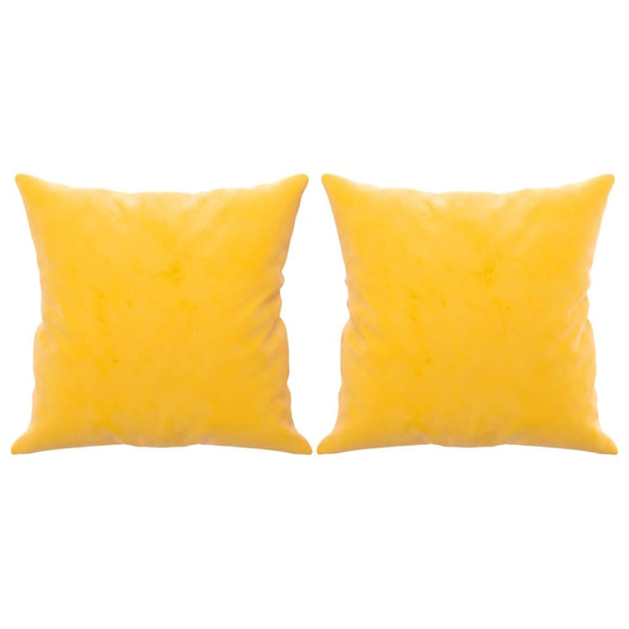 Perne decorative, 2 buc., galben, 40x40 cm, catifea - WALTI WALTI