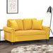 Perne decorative, 2 buc., galben, 40x40 cm, catifea - WALTI WALTI