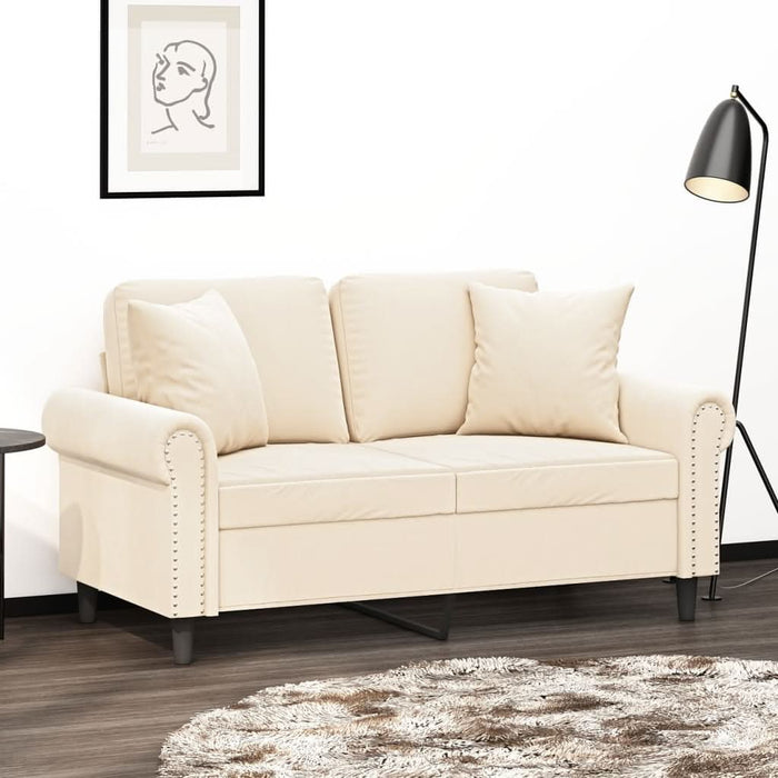 Perne decorative, 2 buc., crem, 40x40 cm, catifea - WALTI WALTI