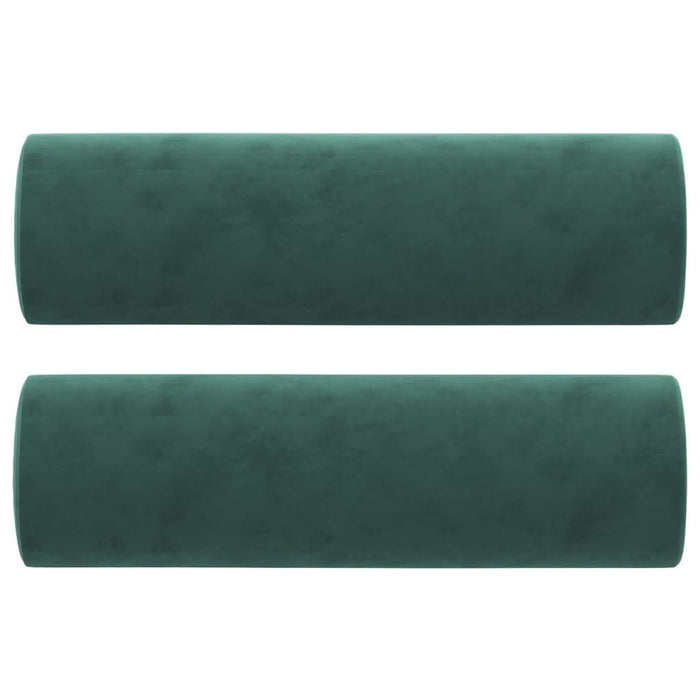 Perne decorative, 2 buc., verde închis, Ø15x50 cm, catifea - WALTI WALTI