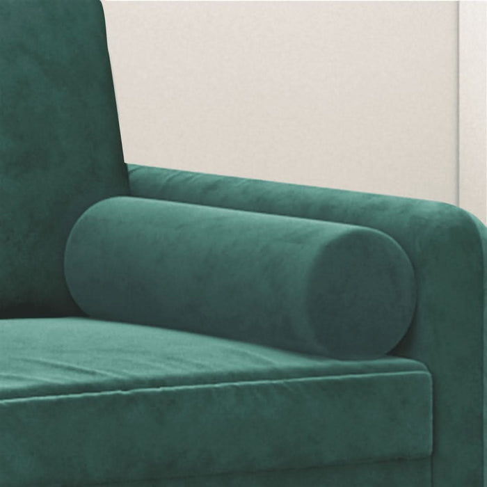 Perne decorative, 2 buc., verde închis, Ø15x50 cm, catifea - WALTI WALTI