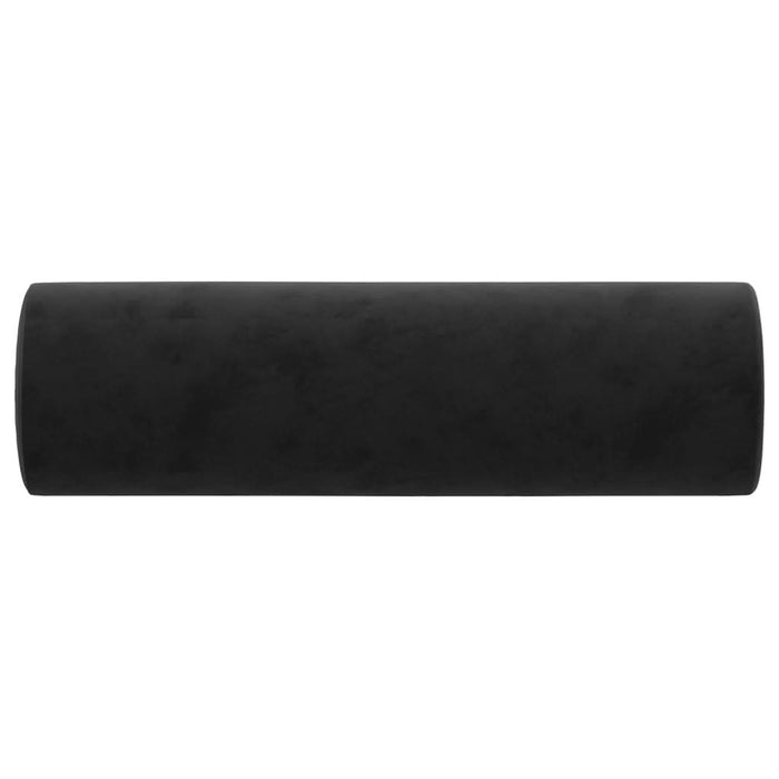 Perne decorative, 2 buc., negru, Ø15x50 cm, catifea - WALTI WALTI