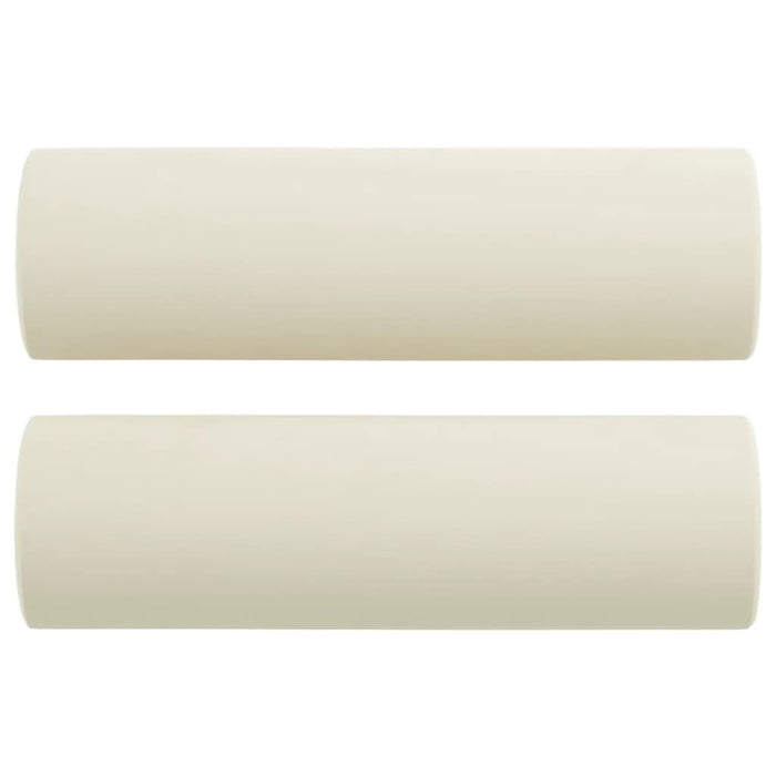 Perne decorative, 2 buc., crem, Ø15x50 cm, catifea - WALTI WALTI