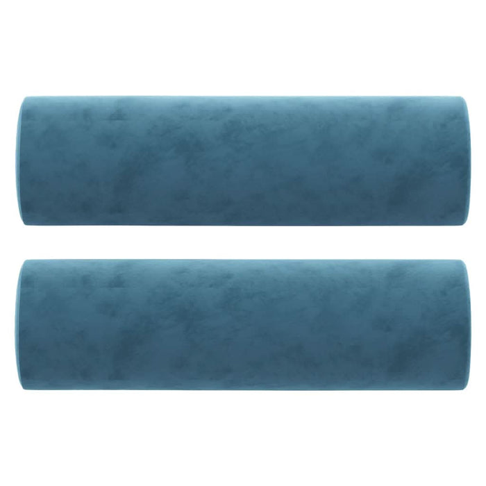 Perne decorative, 2 buc., albastru, Ø15x50 cm, catifea - WALTI WALTI