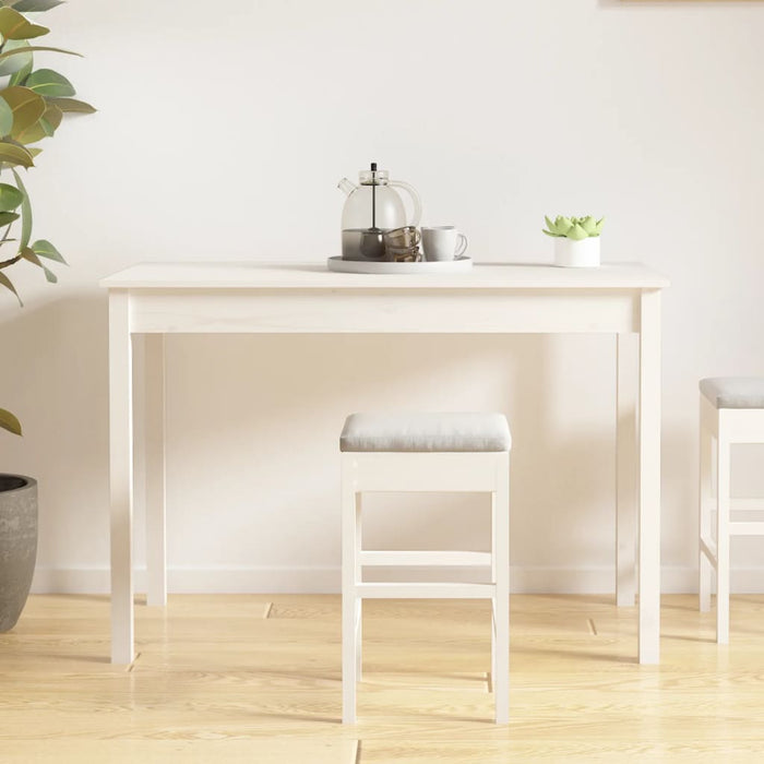 Masă de sufragerie, alb, 110x55x75 cm, lemn masiv de pin - WALTI WALTI