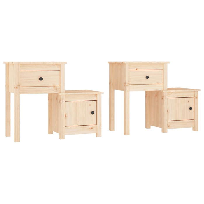 Noptiere, 2 buc., 79,5x38x65,5 cm, lemn masiv de pin - WALTI WALTI