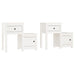 Noptiere, 2 buc., alb, 79,5x38x65,5 cm, lemn masiv de pin - WALTI WALTI