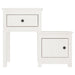 Noptiere, 2 buc., alb, 79,5x38x65,5 cm, lemn masiv de pin - WALTI WALTI