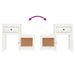 Noptiere, 2 buc., alb, 79,5x38x65,5 cm, lemn masiv de pin - WALTI WALTI