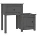 Noptiere, 2 buc., gri, 79,5x38x65,5 cm, lemn masiv de pin - WALTI WALTI