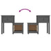 Noptiere, 2 buc., gri, 79,5x38x65,5 cm, lemn masiv de pin - WALTI WALTI