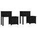 Noptiere, 2 buc., negru, 79,5x38x65,5 cm, lemn masiv de pin - WALTI WALTI