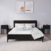 Noptiere, 2 buc., negru, 79,5x38x65,5 cm, lemn masiv de pin - WALTI WALTI