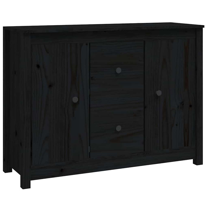 Servantă, negru, 100x35x74 cm, lemn masiv de pin WALTI