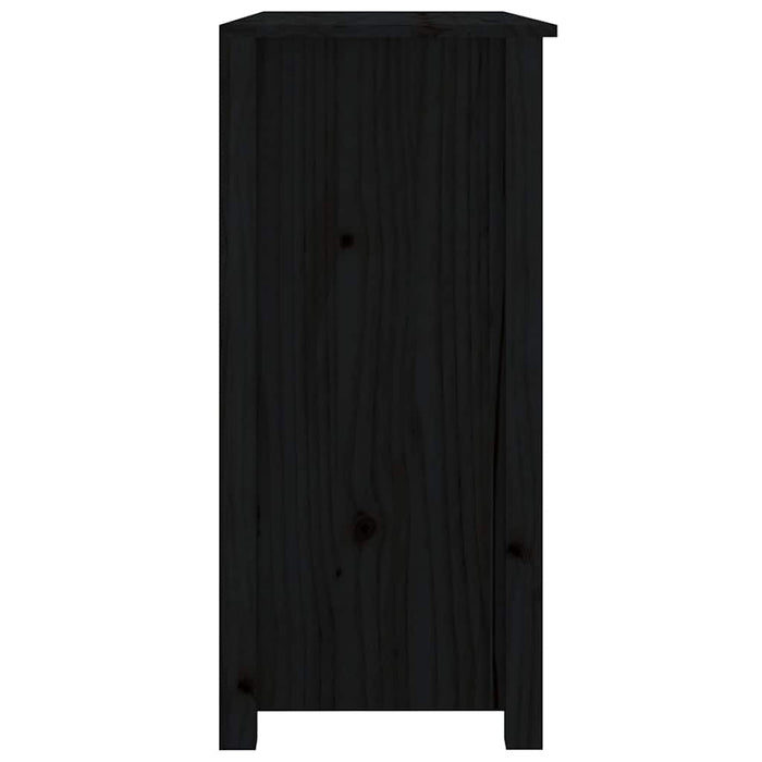 Servantă, negru, 100x35x74 cm, lemn masiv de pin WALTI