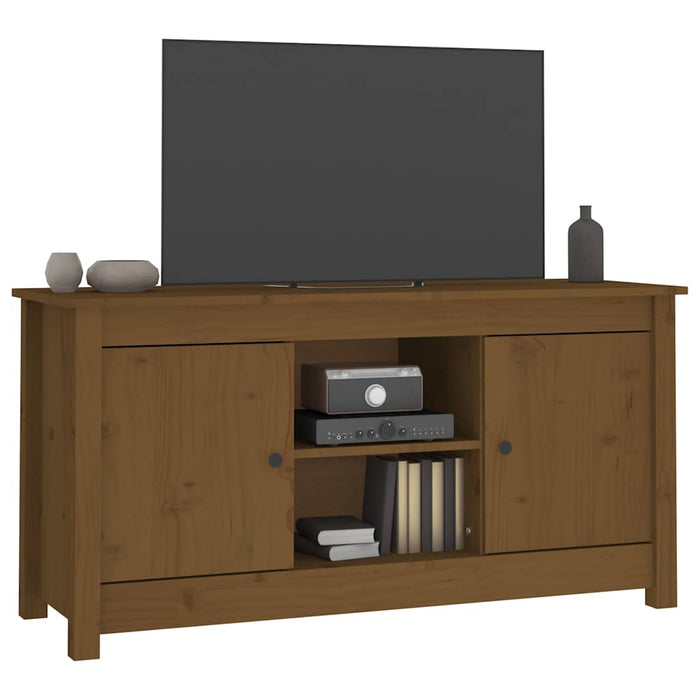 Comodă TV, maro miere, 103x36,5x52 cm, lemn masiv de pin WALTI