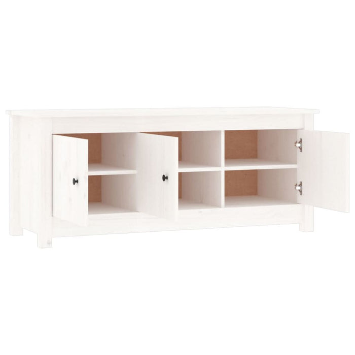 Dulap pentru pantofi, alb, 110x38x45,5 cm, lemn masiv pin - WALTI WALTI