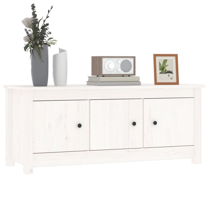Dulap pentru pantofi, alb, 110x38x45,5 cm, lemn masiv pin - WALTI WALTI