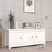 Dulap pentru pantofi, alb, 110x38x45,5 cm, lemn masiv pin - WALTI WALTI