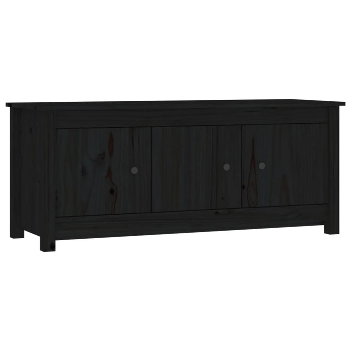 Dulap pentru pantofi, negru, 110x38x45,5 cm, lemn masiv pin WALTI