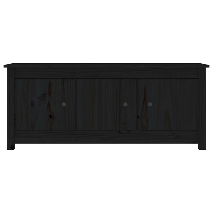 Dulap pentru pantofi, negru, 110x38x45,5 cm, lemn masiv pin WALTI