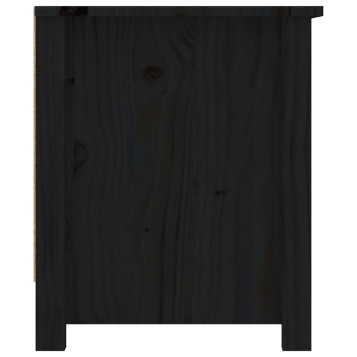 Dulap pentru pantofi, negru, 110x38x45,5 cm, lemn masiv pin WALTI