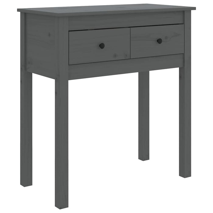 Masă consolă, gri, 70x35x75 cm, lemn masiv de pin WALTI