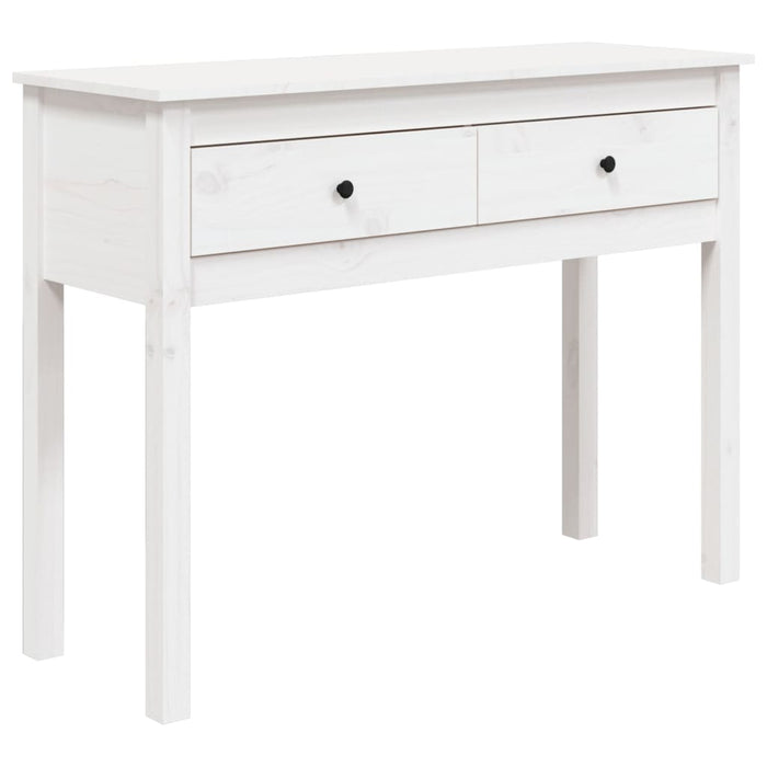 Masă consolă, alb, 100x35x75 cm, lemn masiv de pin - WALTI WALTI