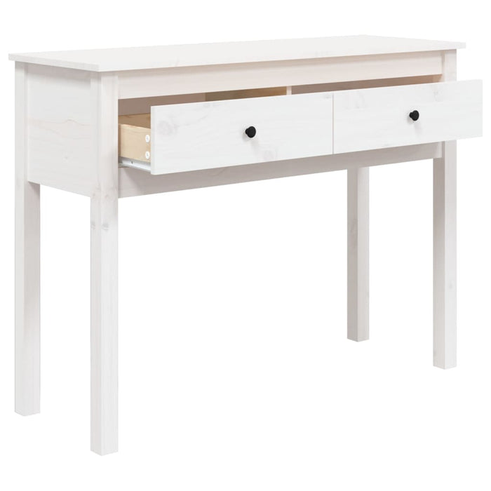 Masă consolă, alb, 100x35x75 cm, lemn masiv de pin - WALTI WALTI