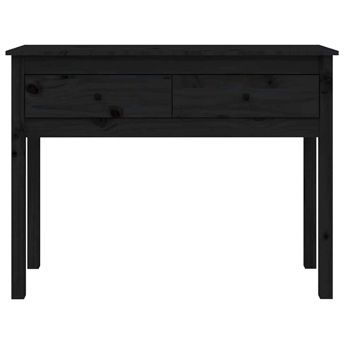Masă consolă, negru, 100x35x75 cm, lemn masiv de pin WALTI
