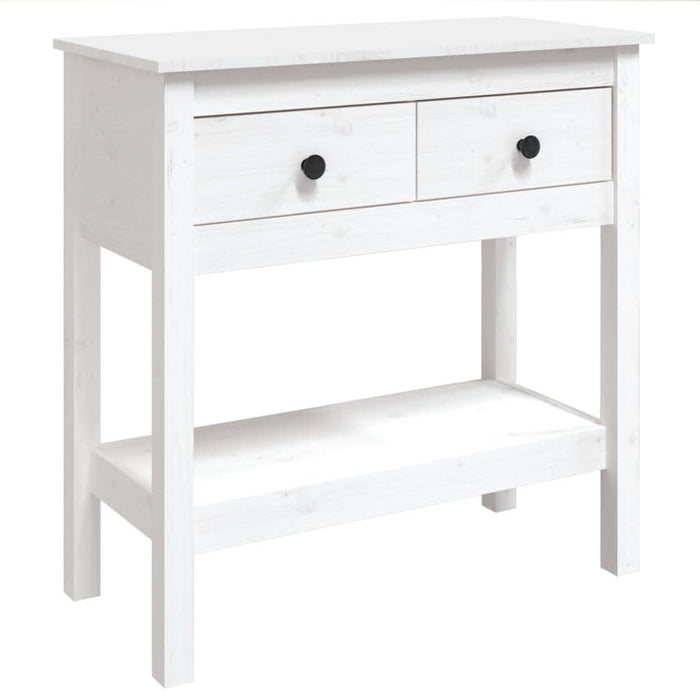 Masă consolă, alb, 75x35x75 cm, lemn masiv de pin - WALTI WALTI