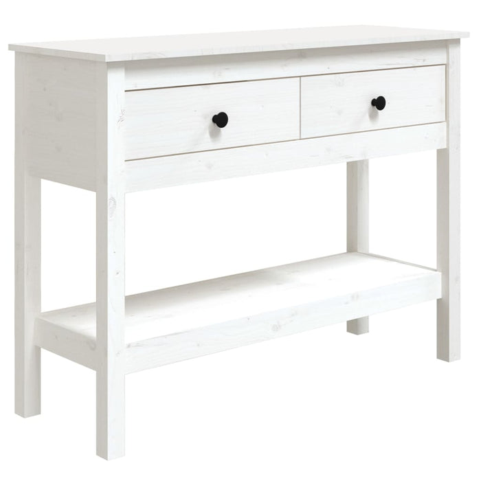 Masă consolă, alb, 100x35x75 cm, lemn masiv de pin - WALTI WALTI