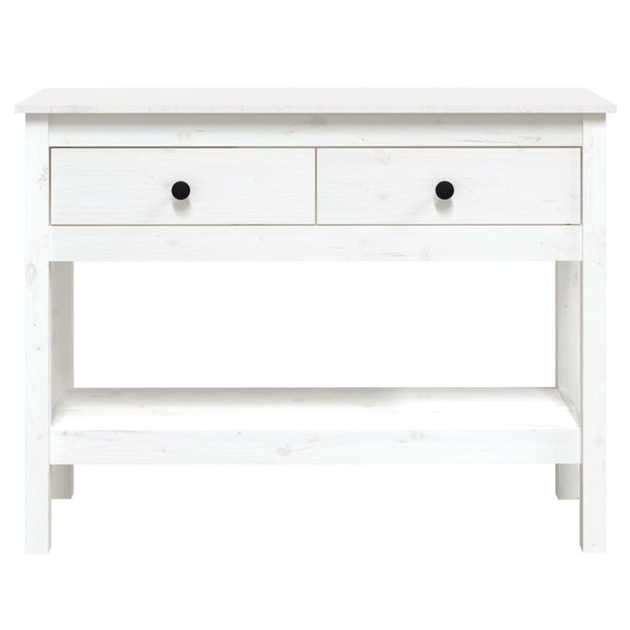 Masă consolă, alb, 100x35x75 cm, lemn masiv de pin - WALTI WALTI