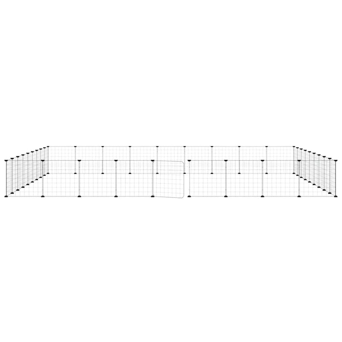 Cușcă animale de companie cu ușă 36 panouri negru 35x35 cm oțel - WALTI WALTI