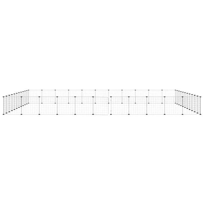 Cușcă animale de companie cu ușă 44 panouri negru 35x35 cm oțel - WALTI WALTI