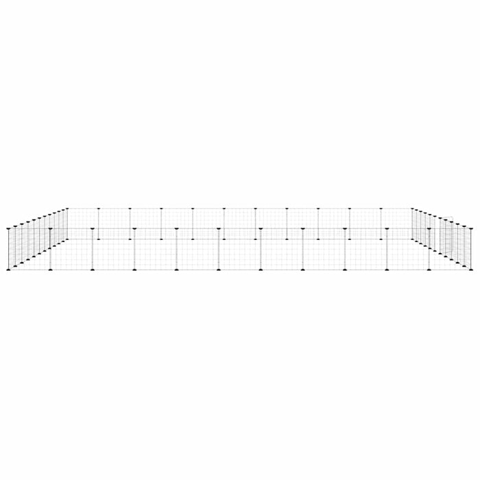Cușcă animale de companie cu ușă 44 panouri negru 35x35 cm oțel - WALTI WALTI