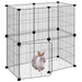 Cușcă animale de companie cu ușă 12 panouri negru 35x35 cm oțel - WALTI WALTI