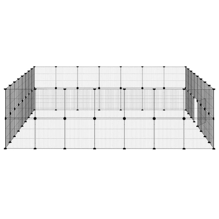 Cușcă animale de companie cu ușă 60 panouri negru 35x35 cm oțel - WALTI WALTI