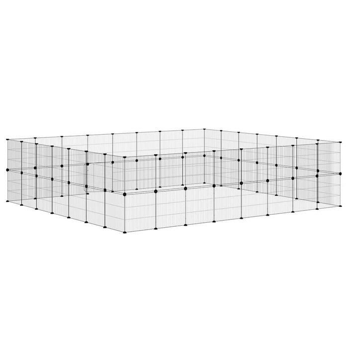 Cușcă animale de companie cu ușă 60 panouri negru 35x35 cm oțel - WALTI WALTI
