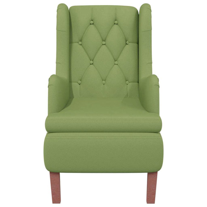 Fotoliu cu taburet, verde deschis, catifea WALTI