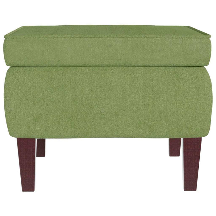 Fotoliu cu taburet, verde deschis, catifea WALTI