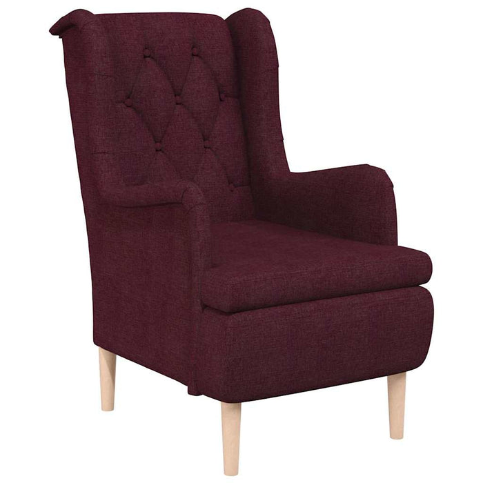 Fotoliu cu taburet, violet, material textil WALTI