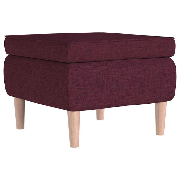 Fotoliu cu taburet, violet, material textil WALTI