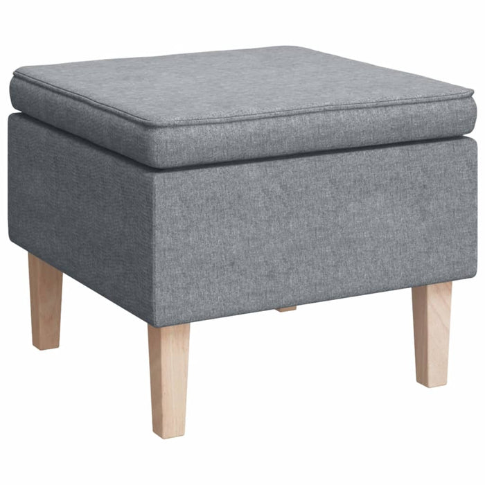 Fotoliu balansoar cu taburet, gri deschis, material textil - WALTI WALTI