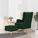 Fotoliu balansoar cu taburet, verde închis, material textil - WALTI WALTI