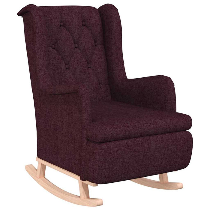 Fotoliu balansoar cu taburet, violet, material textil WALTI