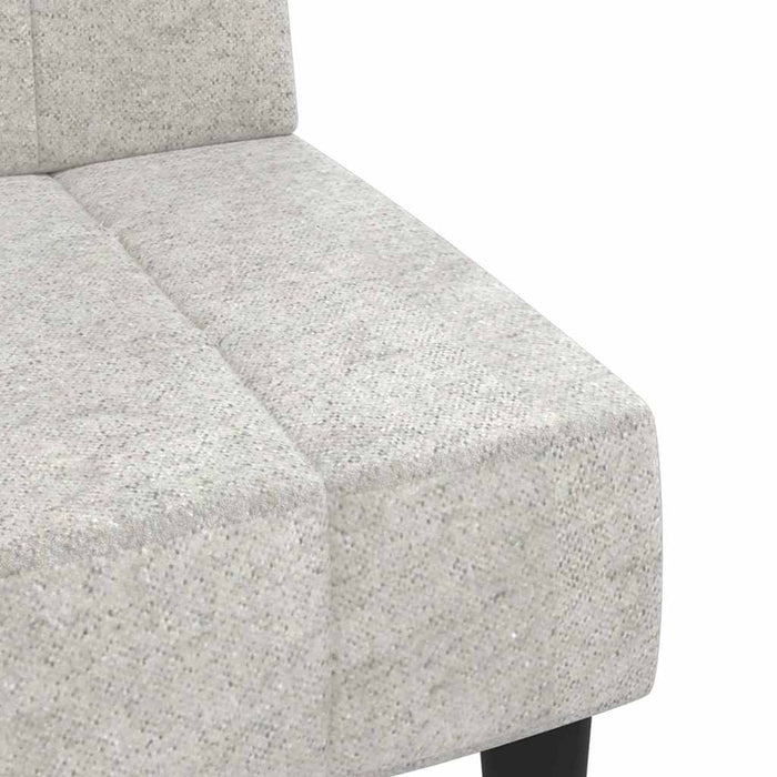 Canapea extensibilă 2 locuri cu taburet gri deschisă microfibră WALTI