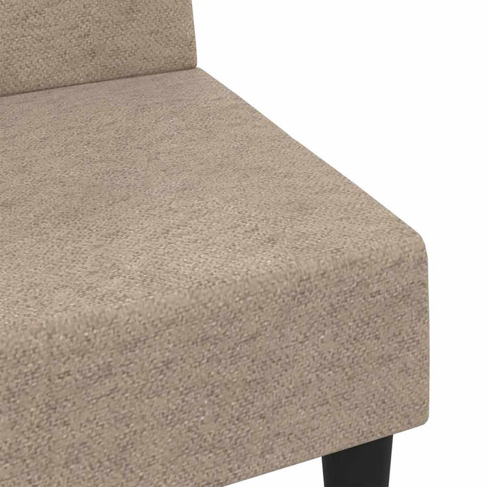 Canapea extensibilă cu 2 locuri cu taburet, taupe, microfibră WALTI