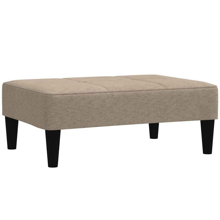 Canapea extensibilă cu 2 locuri cu taburet, taupe, microfibră WALTI